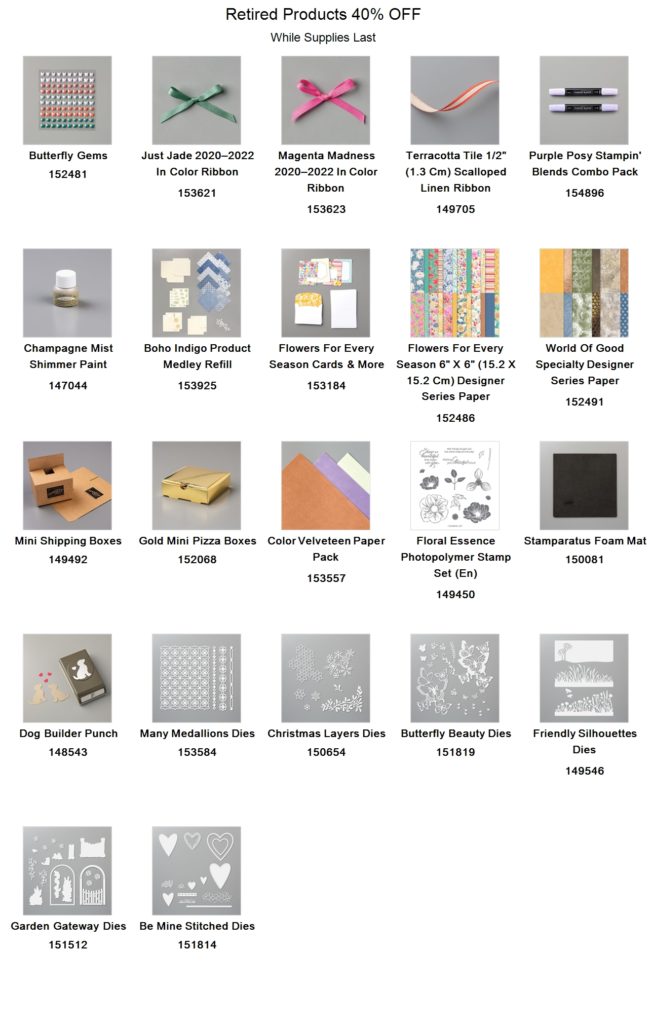 Stampin' Up! retired list is out and lots of deals to be had. #stampinup #thestampcamp #retired2021