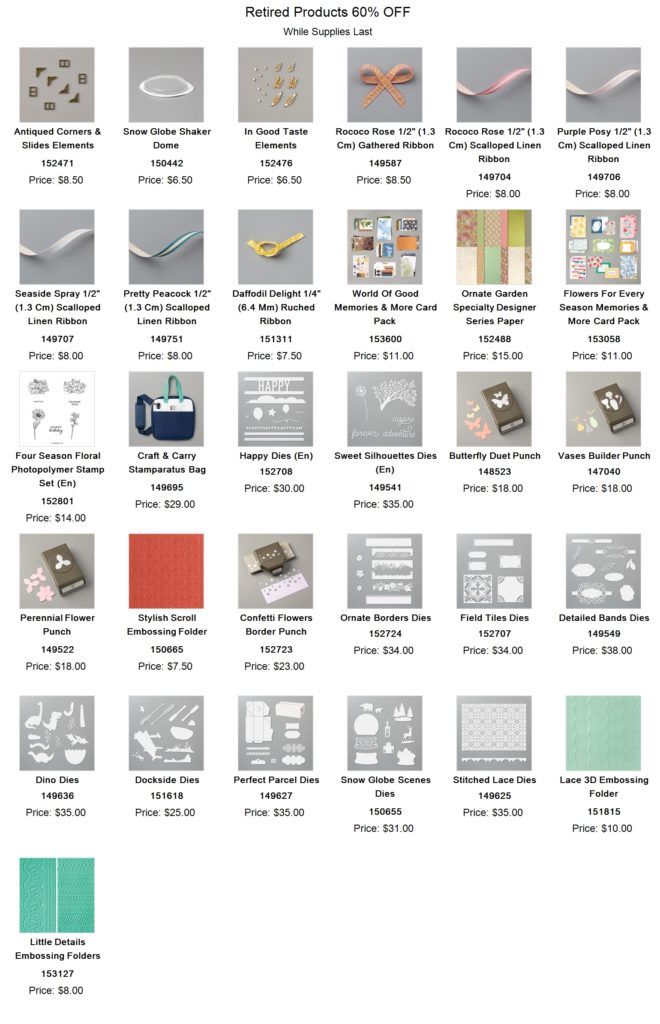 Stampin' Up! retired list is out and lots of deals to be had. #stampinup #thestampcamp #retired2021