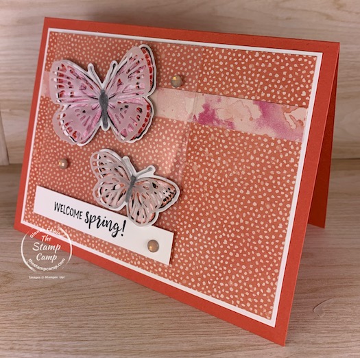 It's Saturday Sketch and this week I chose the sketch from Splitcoaststampers SC843. I also wanted to showcase the new Butterfly Brilliance Bundle that will carry over into the New Stampin' Up! Annual Catalog. #thestampcamp #stampinup #butterflybrilliance