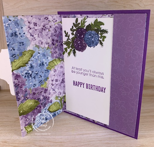Fun Fold Friday This week's Triple Panel Front Fold is sure to be a pleaser with the recipient. It has 3 panels with 3 sentiments. #thestampcamp #stampinup #funfold