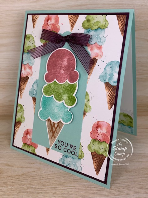 Are you ready for Summer? I know I sure am and this Sweet Ice Cream Bundle from Stampin' Up! has me thinking summer time fun! Great stamp set and punch to have for your summer scrapbook pages or cards. #thestampcamp #stampinup #summercards