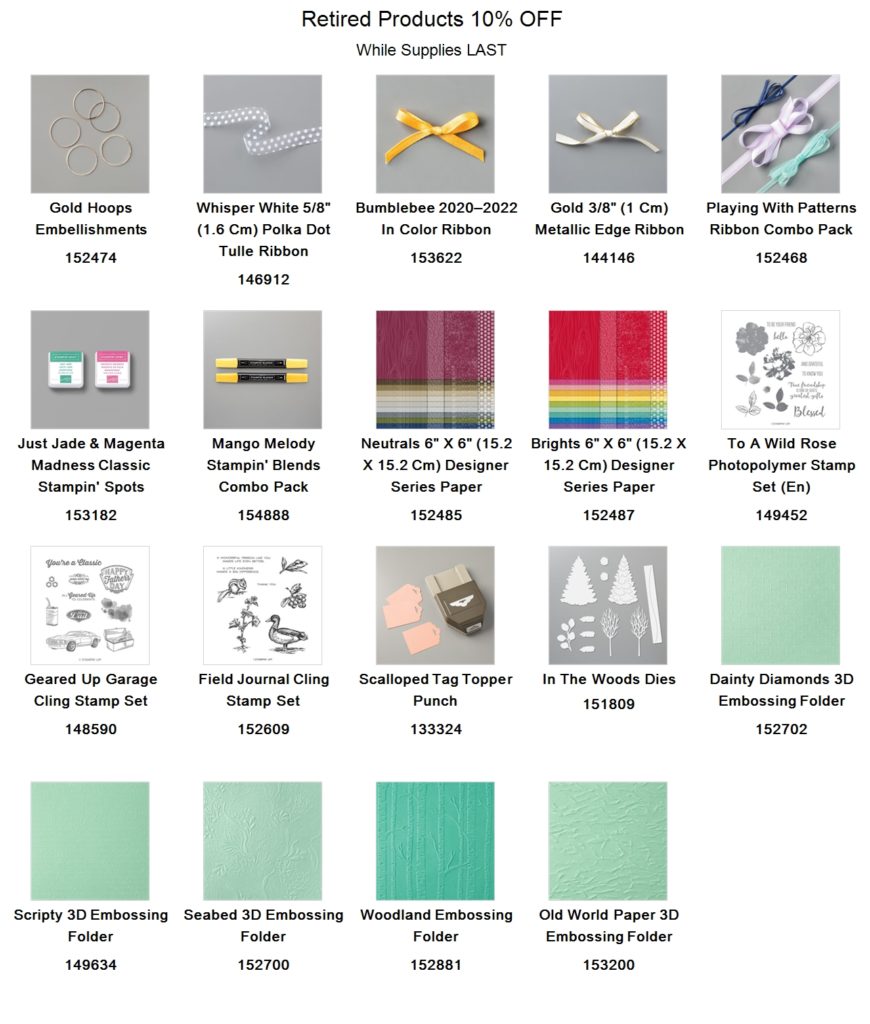 Stampin' Up! retired list is out and lots of deals to be had. #stampinup #thestampcamp #retired2021
