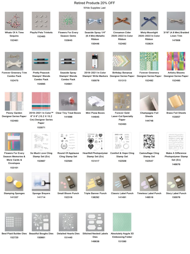 tampin' Up! retired list is out and lots of deals to be had. #stampinup #thestampcamp #retired2021