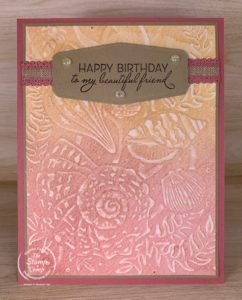 Technique Tuesday - Sanded Embossed Backgrounds