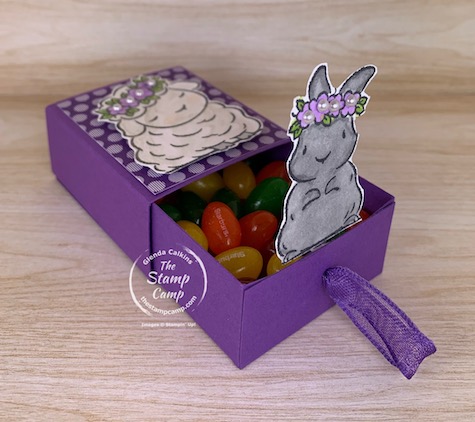 What's better than a treat box? A treat box with a pop up bunny inside that's what! You can create this super quick and easy pop up box for any occasion. #stampinup #thestampcamp #treatbox