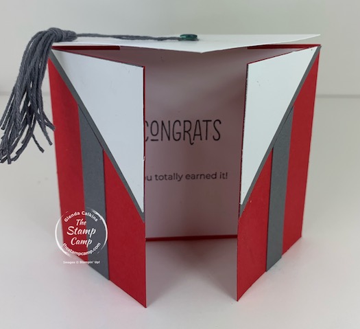 Fun Fold Friday Creating a Graduation Card like no other! This graduation card is super cute and easy to assemble. #thestampcamp #stampinup #graduation