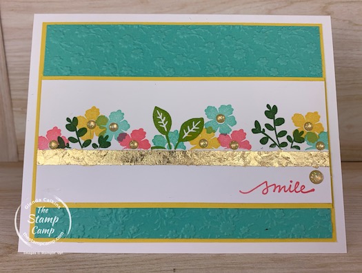 Have you given the Gilded Leafing Embellishments a try yet? This technique is super easy to give some sparkle, shine and a touch of Gold to your cards and projects. #thestampcamp #stampinup #cardtechniques