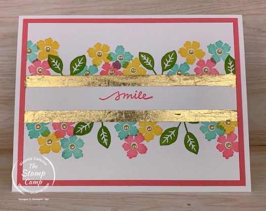 Technique Tuesday - Features the Gilded Leafing with the Tear and Tape technique. This is a great way to add a little strip of gold to your cards or projects; quick and easily. #thestampcamp #stampinup #cardtechnique
