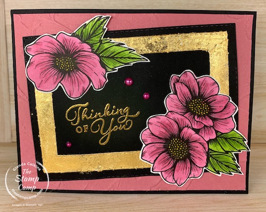 Technique Tuesday this week has a couple of techniques for you. I will show you how to color the True Love DSP and show you how to create a Gilded Leafed Frame. #thestampcamp #stampinup #technique
