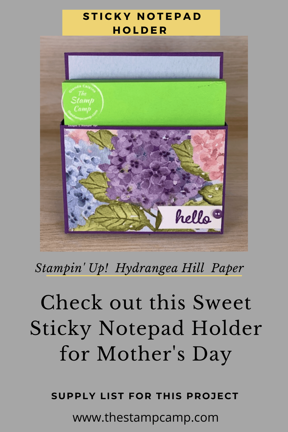 Make It Monday - Sticky Notepad Holder