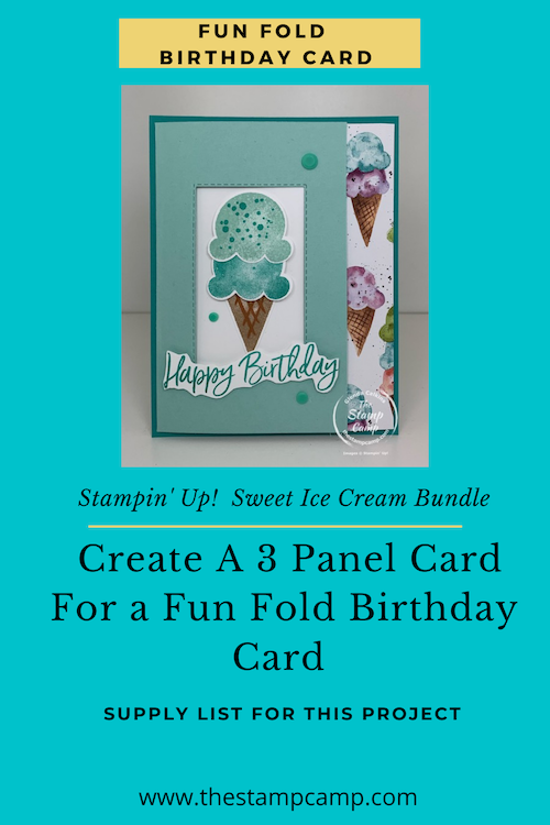 Fun Fold Birthday Card is a 3 panel card