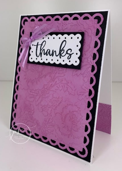 Pretty flowers embossing folder; Scalloped Contour dies