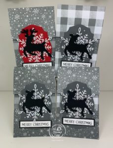 Four Fabulous One Sheet Wonder Cards/Gift Card Holder