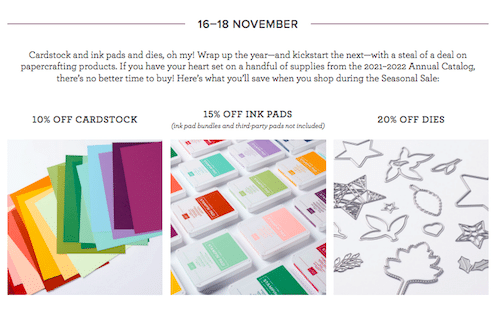 Stampin' Up! Seasonal Sale