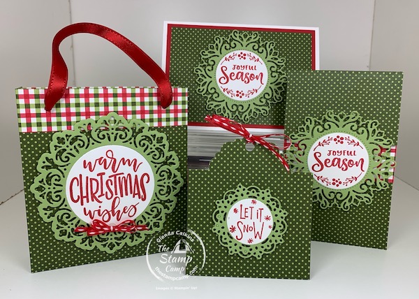 Stampin' up encircled in warmth one sheet wonder cards