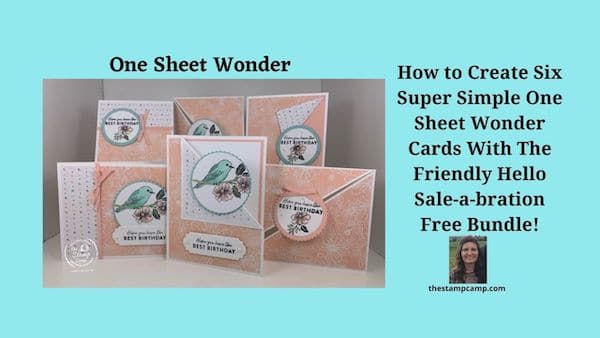 Sale-a-bration One Sheet Wonder cards