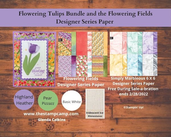 handmade cards tulip fields