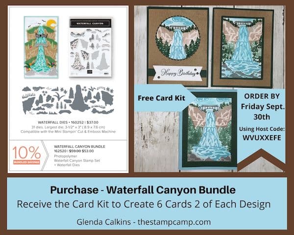 perfect partnering stampin up 2022 Waterfall Canyon