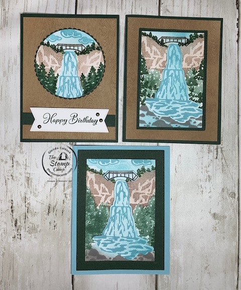 waterfall canyon perfect partnering stampin up 