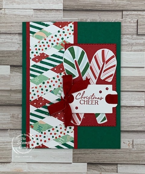 double ribbon technique christmas cards