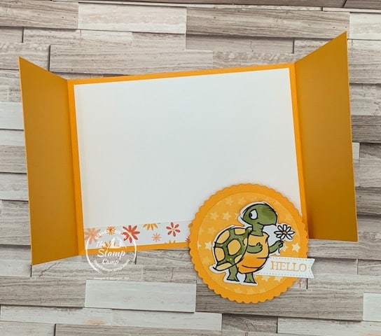 playing in the rain fun fold card