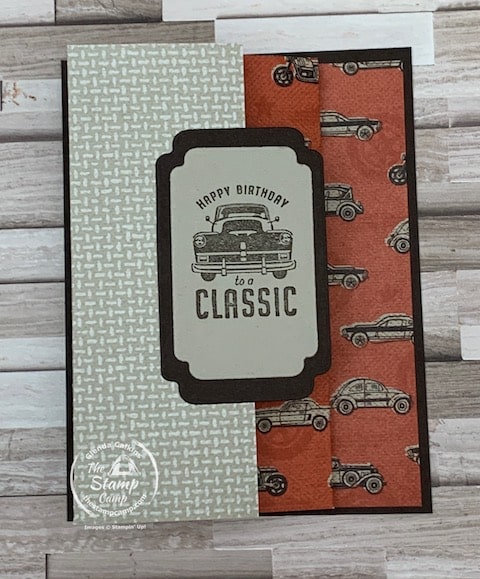 he's the man accordion fold card