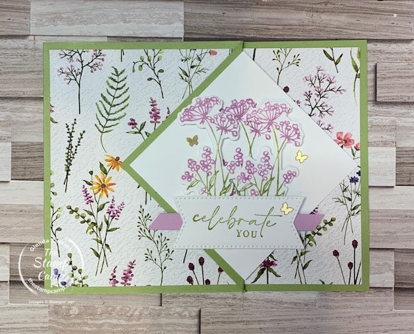 fun fold card dainty flowers