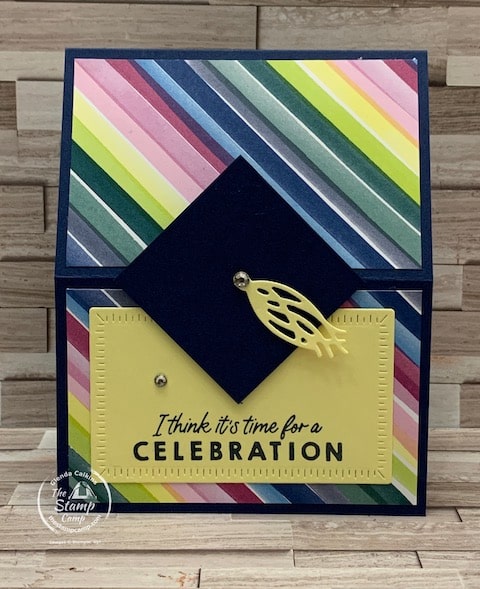 easel graduation hat fun fold card