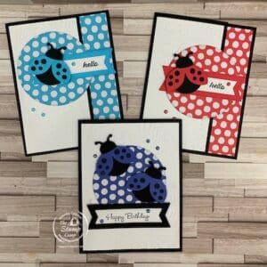 Hello Ladybug Stamp Set: Creating Stunning Cards with Leftover Paper Pieces