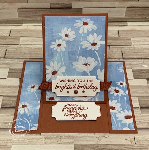 one sheet wonder fun fold cards using fresh as a daisy designer series paper