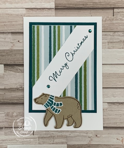 designer series paper notecard using a one sheet wonder technique