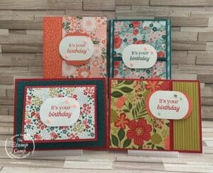 December Stamp Camp Card Club Kit Featuring Garden Walk Paper