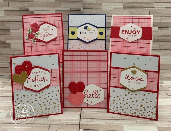 One Sheet Wonder Cards Using Sale-a-bration products