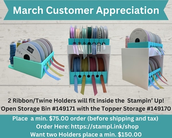 stamping specials ribbon storage holder