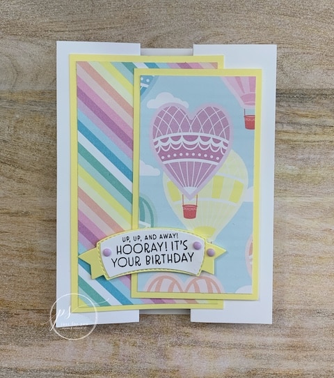 fun fold card with designer series paper