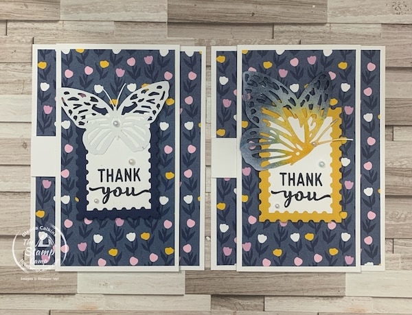 easy to make fun fold cards with designer series paper