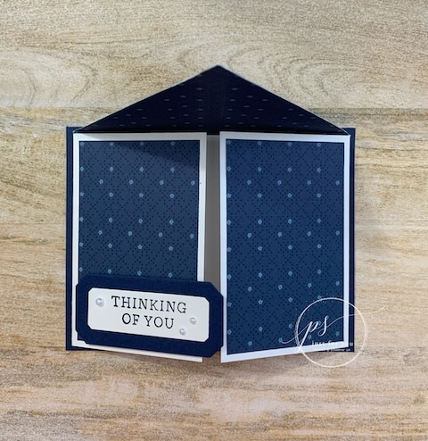 clean and simple handmade cards with designer series paper fun fold card