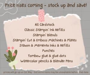 new annual catalog price increase