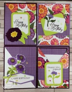 Four Fun Fold Cards Made With Designer Series Paper