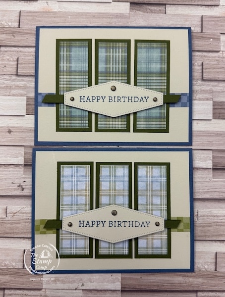 simple masculine cards from the stamp camp