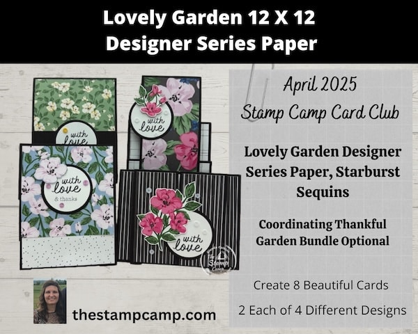 April stamp camp at home card club kit of the month
