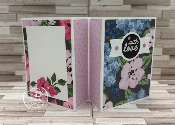 fun fold card with designer series paper
