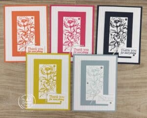 Five Clean and Simple Handmade Cards With New In Colors