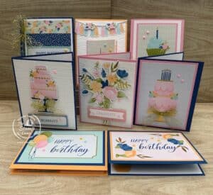 Eight One Sheet Wonder Cards With Simple Card Making Techniques