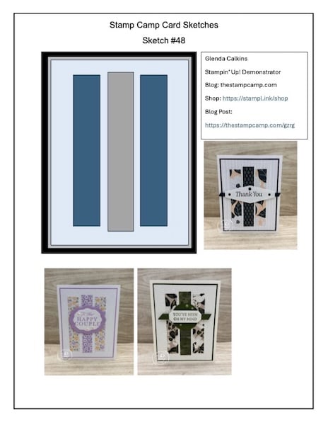 simple card sketches for beginners from the stamp camp