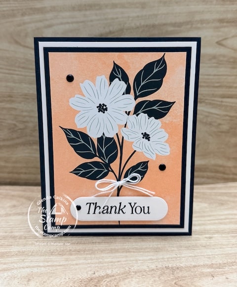 Lovely Blossoms One Sheet Wonder Card from the Stamp Camp