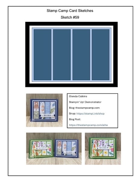 simple card sketches for beginners from the stamp camp